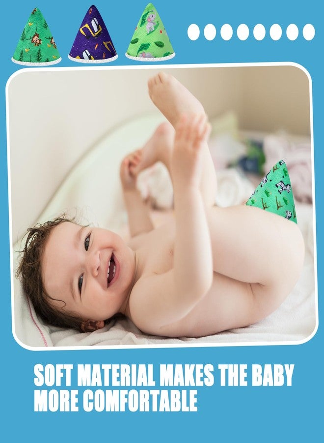 Cuffbow 12 Pcs Coral Velvet Pee Covers Strong Water Absorption Baby Boy Pee Shield Reusable Pee Cap Diaper Changing Accessory for Newborn Boy Gifts - Image 4